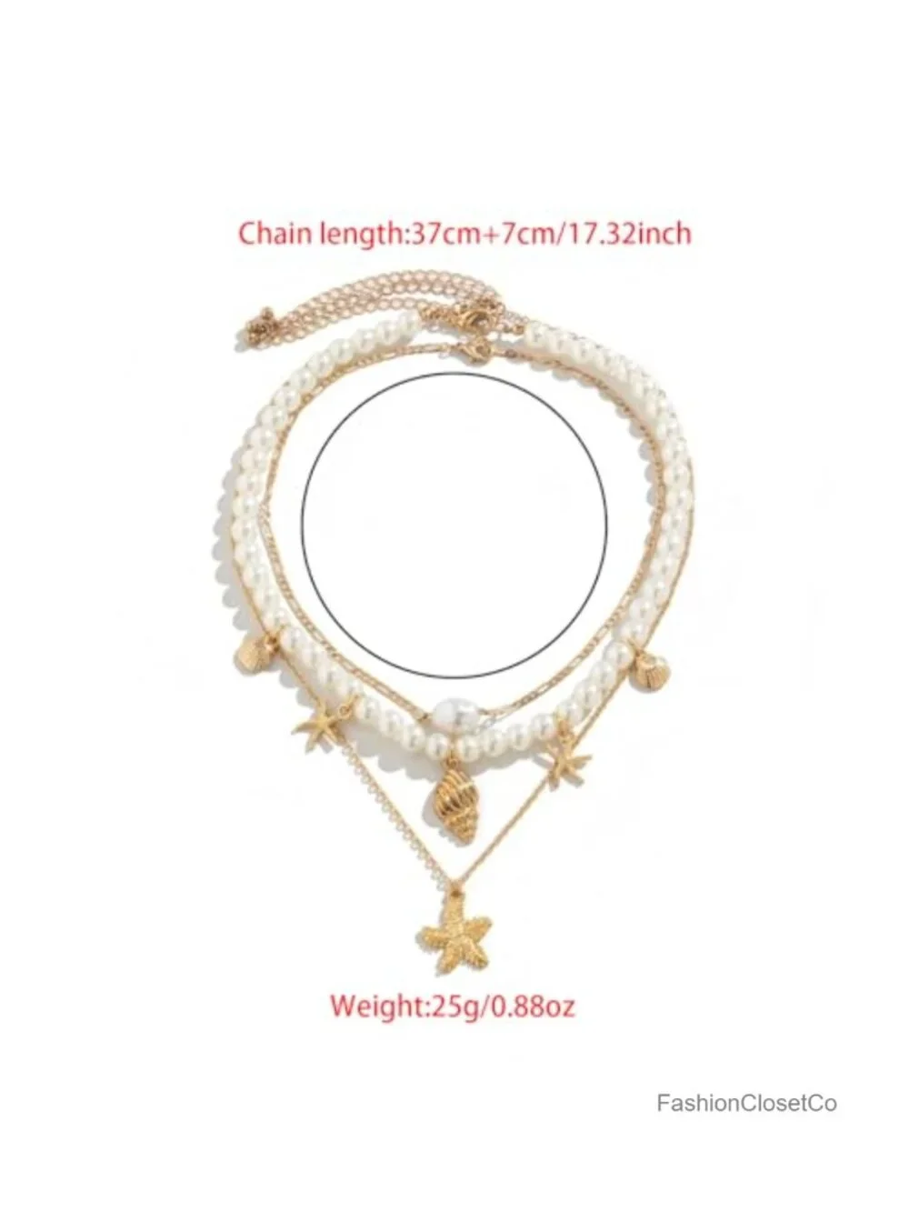 14k Gold Plated Boho Layered Shell Pendant Necklace, Dainty Coastal Summer